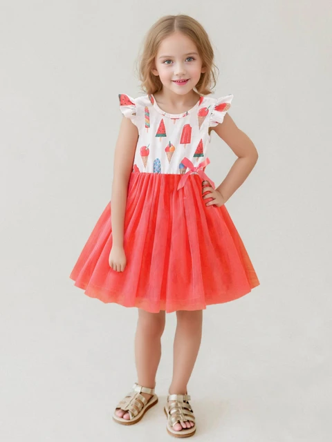 Le ragazze del bambino di estate si vestono per i bambini 1-8 anni