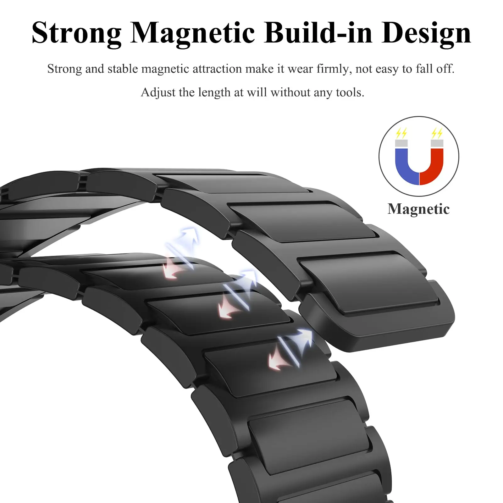 Magnetic Loop Silicone Replacement Strap for Smartwatch - New Bracelet Band Accessory
