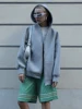 TRAF Women's Fashion Warm Hooded Jacket Fall and Winter Gray Long Sleeve Pocket Zipper Jacket Commuter Casual Women Jacket 4