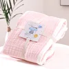 Summer Blankets 4 Layers Muslin Cotton Bedspread Blanket 150x200cm 200x230cm Soft Office Home Bedding Sleeping Quilt Blanket 3