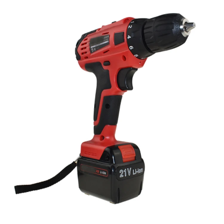 21V Double Speed Electric Screwdriver Drill with Li-ion Battery Cordless Power Drill Kit Tools Electric Drill Machine 3 6v usb wireless electric screwdriver multifunctional mini rechargeable lithium battery screwdriver with electric drill bit set