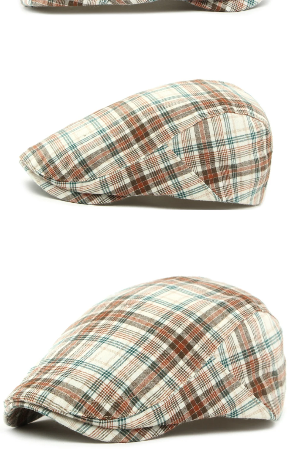 HT4851 Baskenmützen Neue Frühling-Sommer-Kappen für Herren und Damen Künstler-Malermütze Unisex Ivy Flat Cap Verstellbare Karierte Baskenmützen – Detail 11