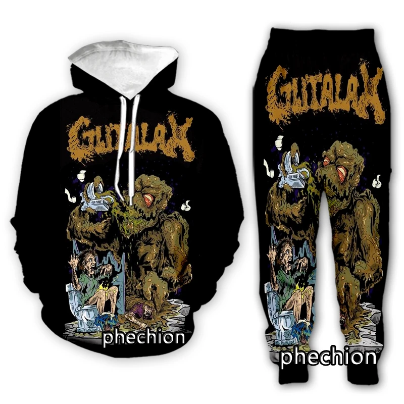 

phechion New Men/Women Gutalax Rock 3D Print Clothing Long Sleeve Fashion Sweatshirt Hoodies Sport Casual Pants Z101