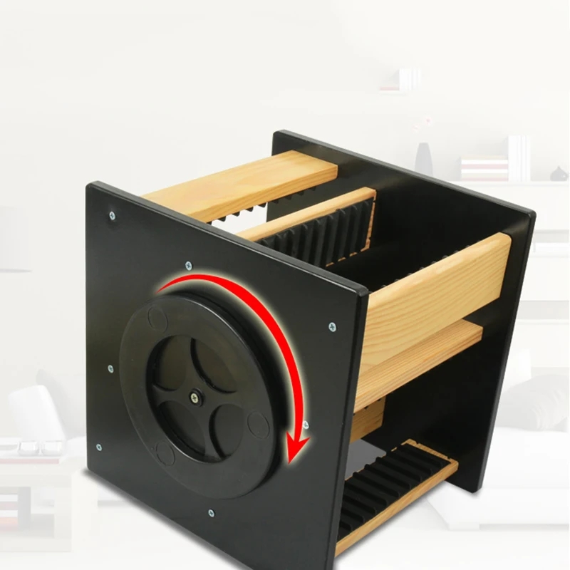 Minicadena Cute Cd Organizer Rack Storage Retro Display Capacity Stand Luxury Portable CD Rack Insert Porta Cd Music Decoration