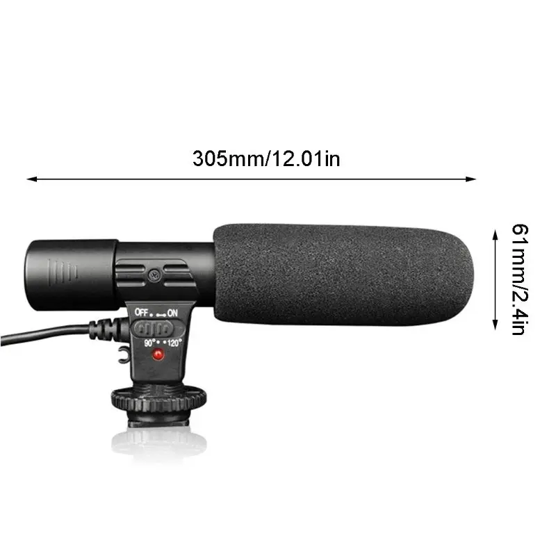 Mic-01 3.5mm DV Stereo Microphone For Canon Nikon DSLR