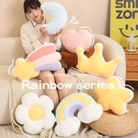 Rainbow Wish Star Moon Plush Pillow Colorful Crown Cloud Soft Toy Pillow Cushion Sofa Home Decoration Throw Pillows 2