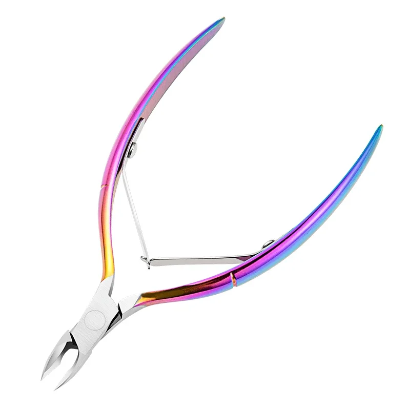 Nail Cuticle Nipper Scissors Stainless Steel Manicure Colorful Clipper Dead Skin Remover Pedicure Eagle Beak Pliers 3