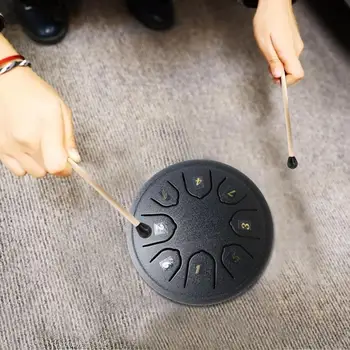 Balmy Drum For Kids Steel Tongue Drum 8 Notes 4 Inch Tongue Drum Instrument Hand Pan Drums With Drum Sticks Audio Stickers And 2