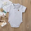 Newborn Baby Boy Romper 0-12 Months 2023 Summer Solid 5 Colours Polo Babe Girl Clothes Jumpsuit 3