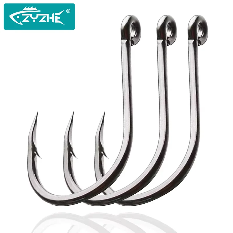 ZYZHE 20~85 Stück/Beutel Angelhaken 0,8 # -14 # Offset Sharp Barbed Chinu Haken BKK Haken Ideal für Salzwasser- und Süßwasser-Angeln.