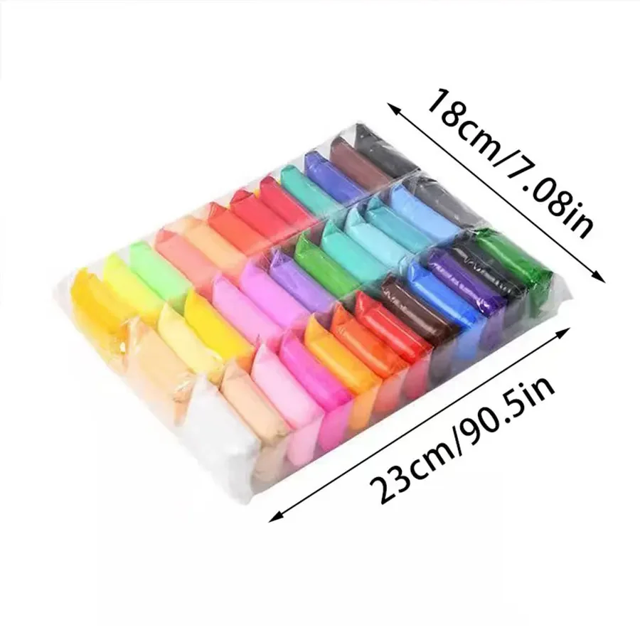 Air Dried Clay Set 36 Color Ultra Light Plastic Carving Tools DIY Crafts Gifts