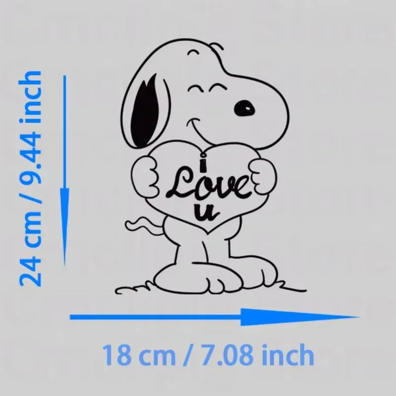 2pcs Snoopy Patches Iron-on Transfers for Clothing Heat Transfer Vinyl Stripes Appliques DIY Sewing Decoration