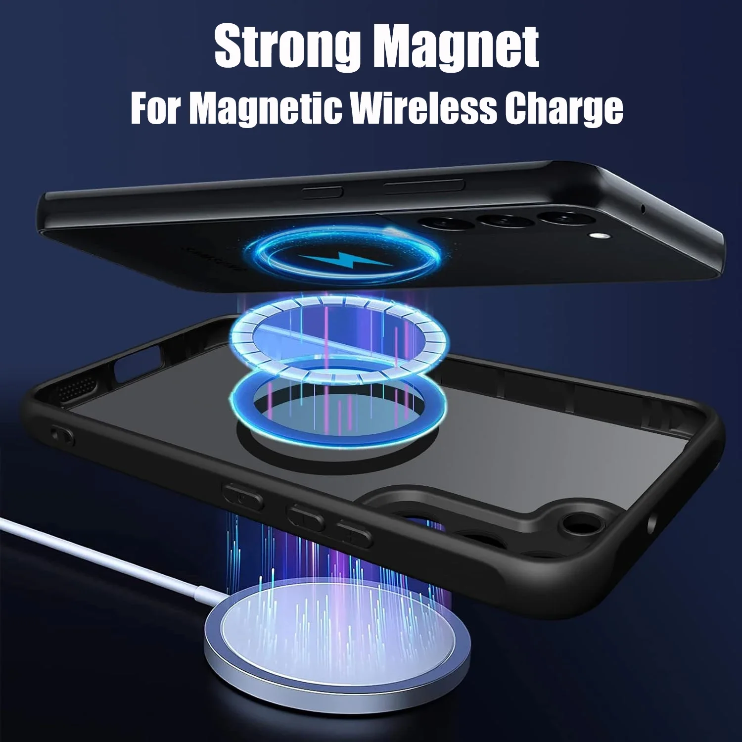 UYUXIO Magnetic Phone Case with Kickstand for Samsung Galaxy S25 Ultra S24 S23 FE S22 Plus Matte Mobile Cases Slim Stand Cover 6