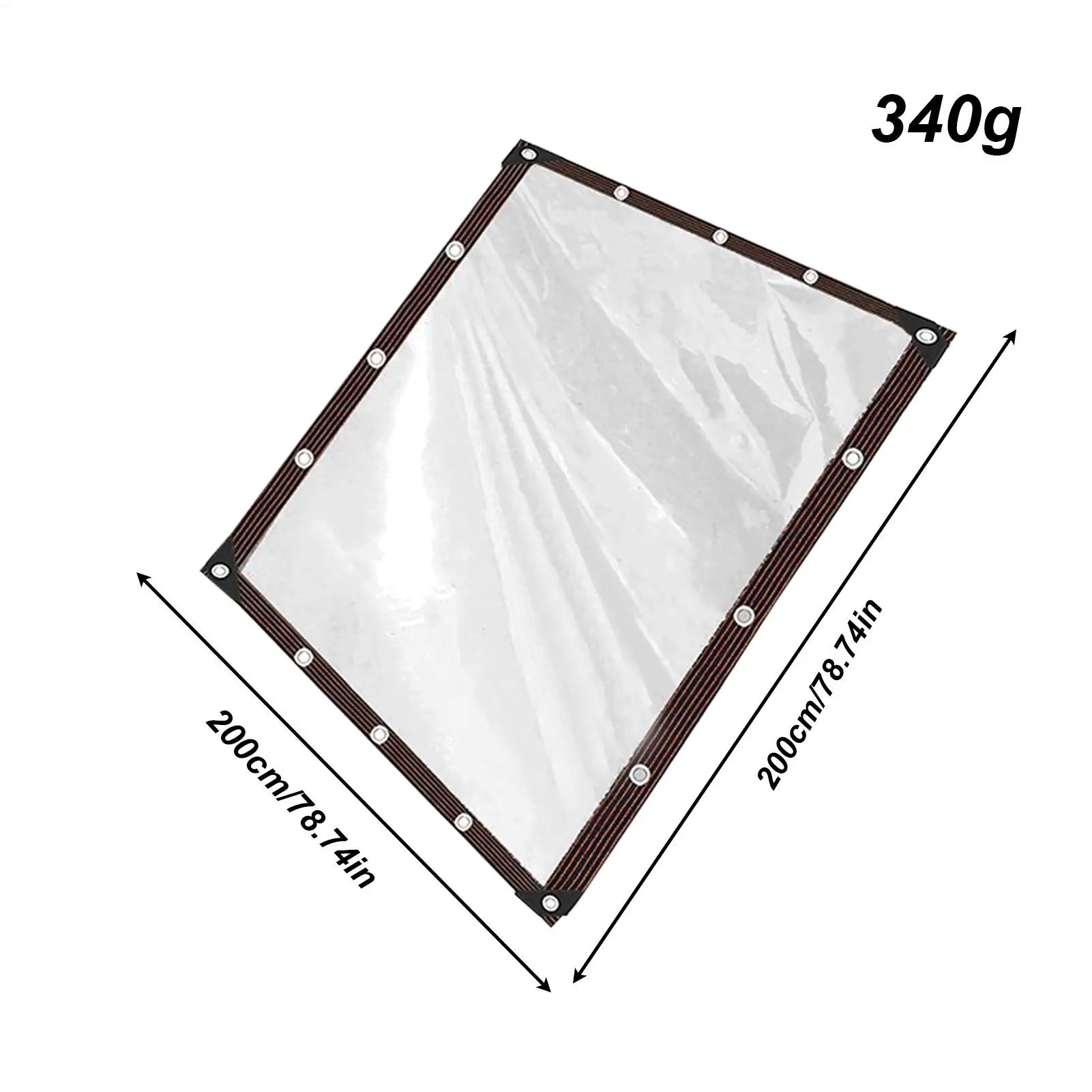 Transparent Tarp 7x7 Ft Protection Tarp Cover Outdoor Tarpaulin With Grommets For Winter Patio Roof Camping Furniture Garden