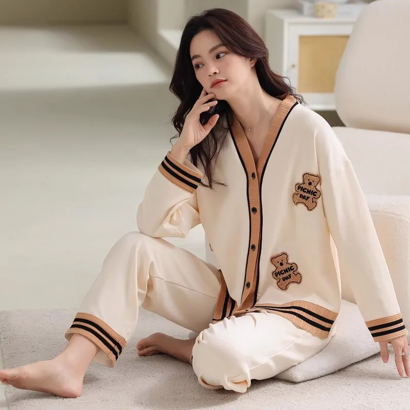

PLus size Clothes Women cotton Tracksuit 2 Piece Set Long Sleeve Two Piece matching Set Sweatshirt Top Casual Trousers blouse