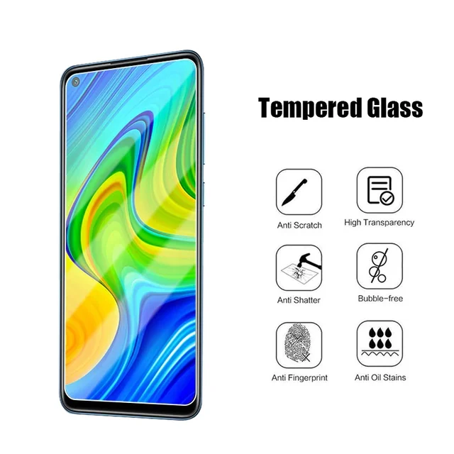 9H 3PCS Tempered Film For Xiaomi Redmi Note 10 11 9 8 7 Pro 9A 9C  8A 7A Glass Protective Glass For Redmi Note 10 9 10S 8 7 8T 6