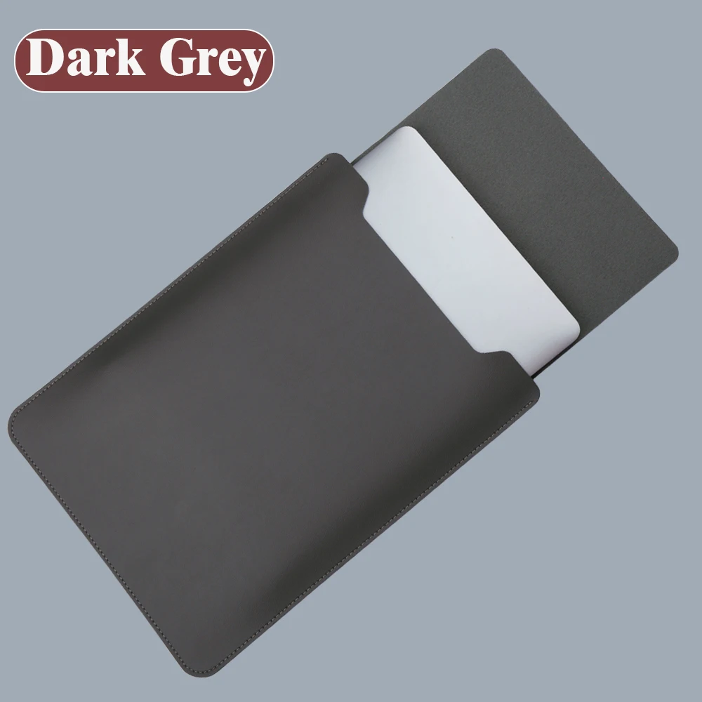 Premium PU Leather Laptop Bag with Mouse Pad, Fits 13-16 Inch