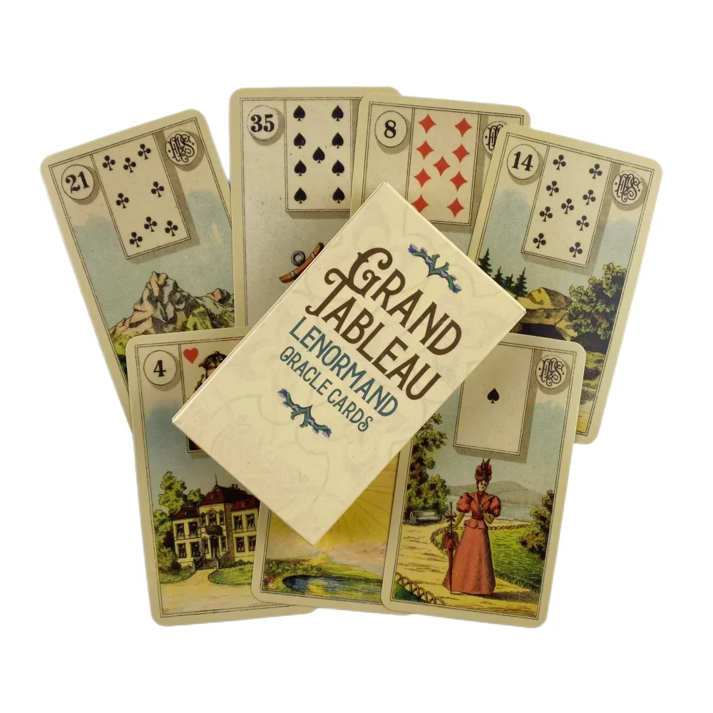 

Быстрая доставка, большой стол Lenormand, карты с изображением ораклов, таро, гадания, версия с английской зрением, настольная игра для искусственных предметов