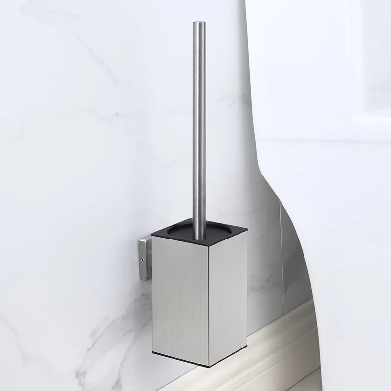 Toilet Brush Holder Toilet Brush Holder Wall Mounted Bathroom Cleaning Brush Toilet Brushes For Cleaning Storage Space Stainless steel Black gold
