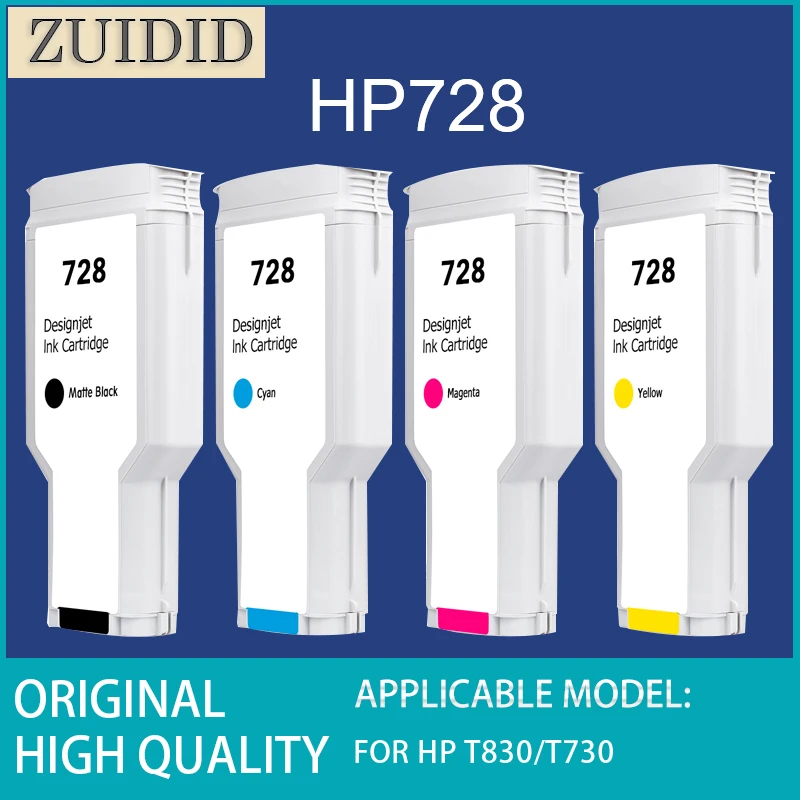 Cartucho de Tinta para hp 728 Compatível para hp Designjet para hp T830 T730 Completo Designjet Cartucho de Tinta F9j67a F9j66a F9j65a