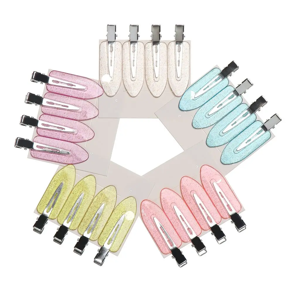 Colorful Acrylic Hair Clips for Kids Seamless No Crease Bangs