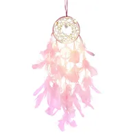 Handmade Indian Dream Catcher Hanging with Rattan Bead Feathers Wall Car Decoration Ornament Dreamcatcher Children living Room 2