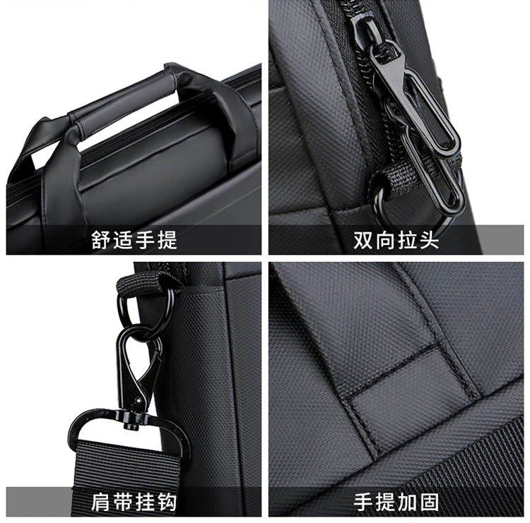 2023 Men Briefcase Bag High Quality Business Famous Brand PU Leather Shoulder Messenger Bags Office Handbag 14 inch Laptop bag