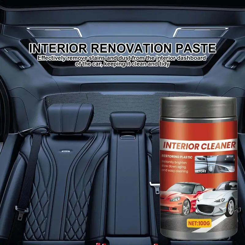 

Professional Car Dashboard Restorer Paste Universal Vehicle Detailing Paste With Sponge Super Auto Interior Cleaner Paste