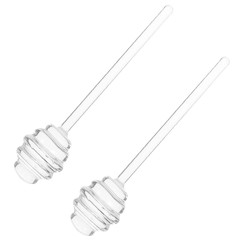 

2Pcs Household Honey Sticks Transparent Stirring Sticks Wear-resistant Honey Stirrers