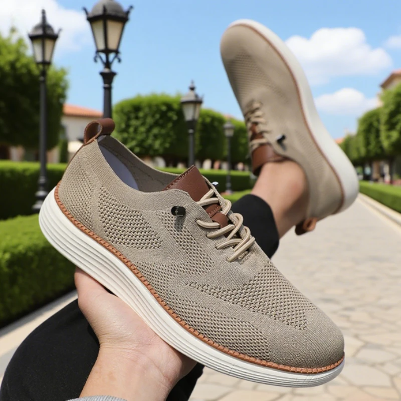 Fashionable Avant Men's Sneakers Comfortable All Day Long Have Excellent Fit Walking Shoes Knitted Mesh Breathable Flat Shoes