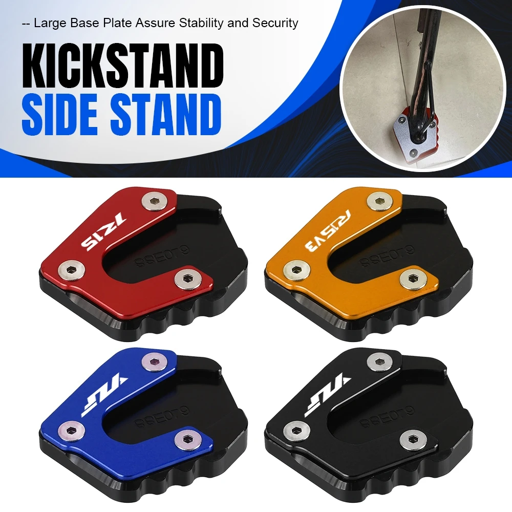 

FOR YAMAHA YZF R15 R15 V3 2017 2018 2019 2020 CNC Foot Side Stand Plate Kickstand Enlarger Support Extension R15M V4 2021-2023