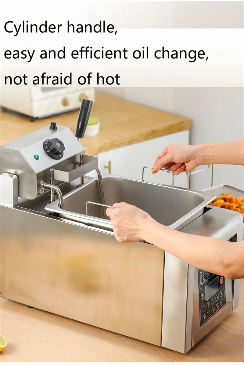 Automatic Lifting Fryer Commercial Intelligent Lifting Fryer Fried Chicken Machine Large-capacity Auto Electric Frying Pan
