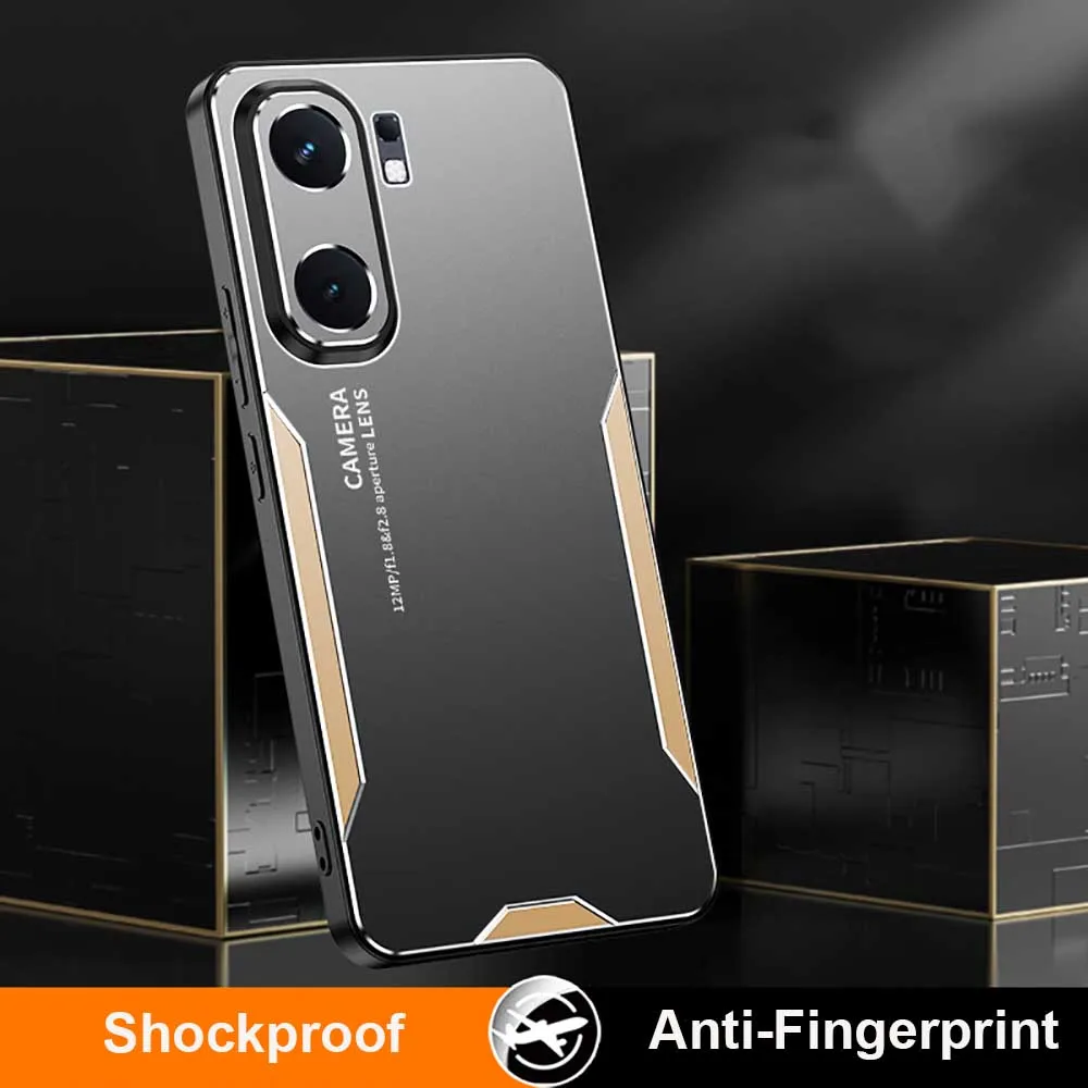 Luxury Splicing Metal Phone Case - Shockproof Soft Bumper with Full Camera Protection