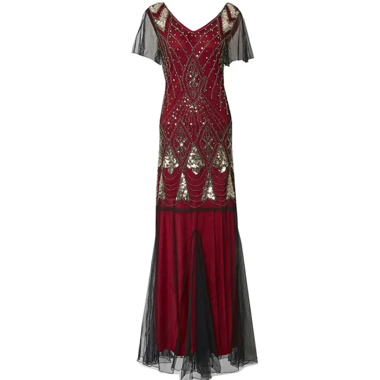 

ZPMN141 Vintage sequined dress