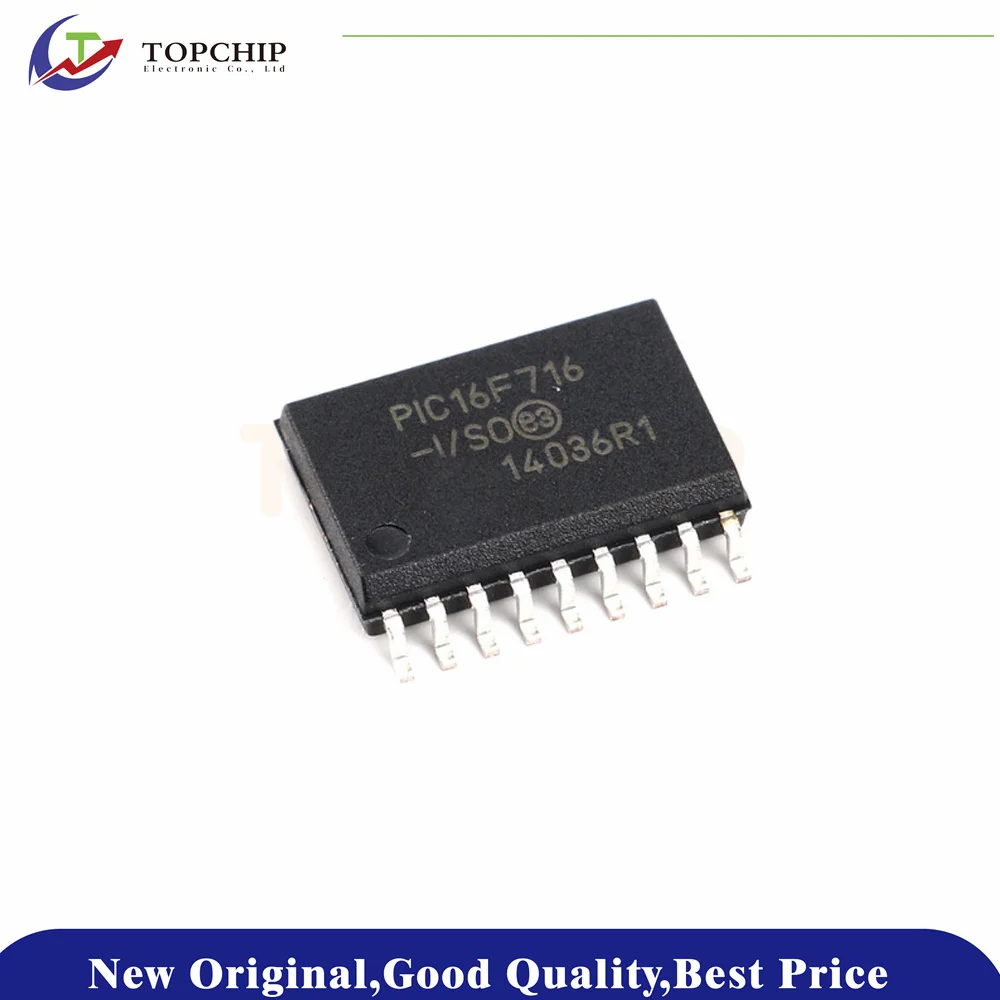 

1Pcs New Original PIC16F716-I/SO 128Byte PIC 20MHz 13 FLASH 2KB SOIC-18-300mil Microcontroller Units (MCUs/MPUs/SOCs)