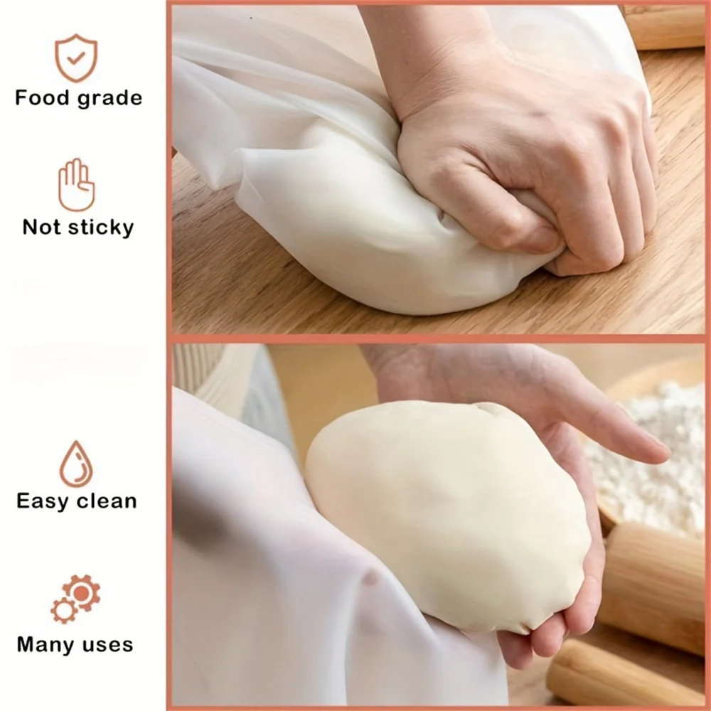 1pc Premium Silicone Multifunctional Kneading Bag for Restaurant Easy Dough Mixing Storage and Cooking Suitable for Bread silicone kneading bag baking tools