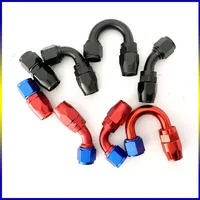 CPE 2ชิ้น AN6 AN4 AN8 AN10 AN12หมุนสีดำท่อน้ำมันเชื้อเพลิงสายโคมไฟท่อน้ำมันเชื้อเพลิงปลายท่อนำกลับมาใช้ใหม่ได้0/45/90/180องศา 4