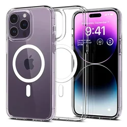 Sleek Ultrathin Shockproof Clear Phone Case - iPhone 14 (Magnetic Case)