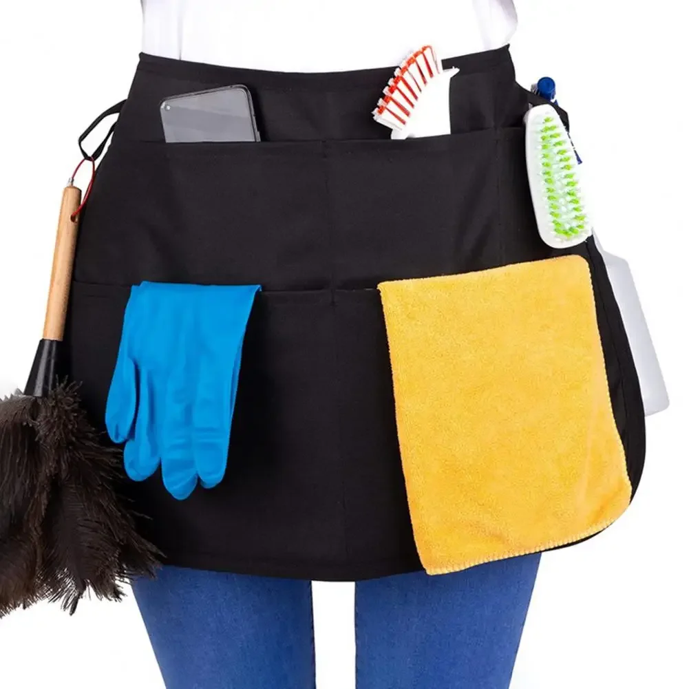Beauty Salon Apron With Pockets Woman Man Barber Professional Hairdresser Material Hair Stylist Barista Accessories