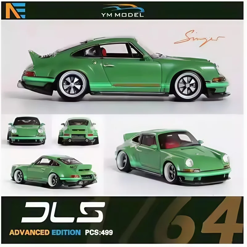 YM Model 1:64, Porsche 964 Singer DLS green, resin static