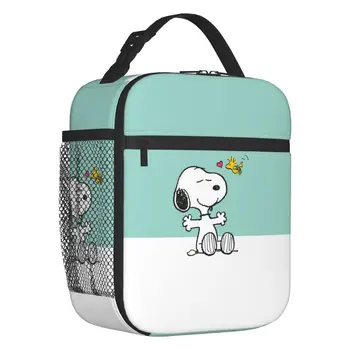 Borse per il pranzo isolate personalizzate S-Snoopys Anime per l'ufficio scolastico Bento Box termico portatile per donne e bambini 1