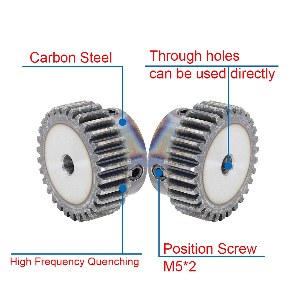 1 Piece 1M30T Spur Gear Bore 5/6/6.35/7/8/10 /12/12.7/14/15/16/17mm motor gear Low Carbon Steel Material