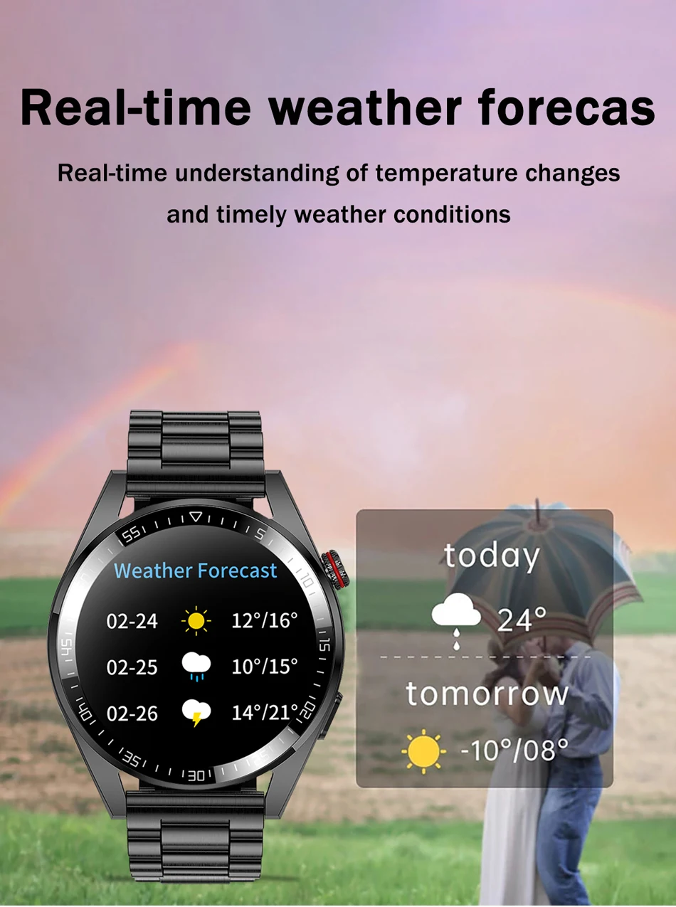 SACOSDING Smart Watch Men 454*454 Screen Always Display The Time Bluetooth Call 8G RAM Local Music Smartwatch For Android ios