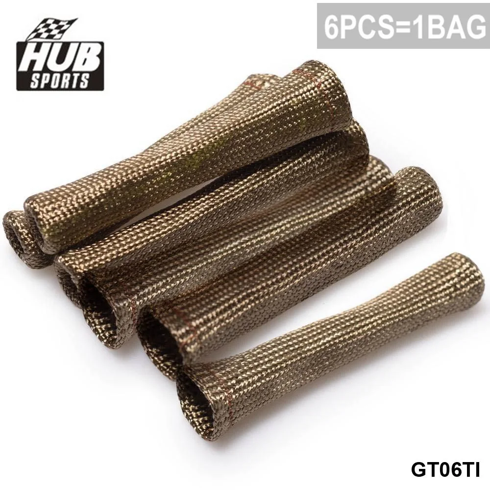 HUB Sports 6cyl Heat Protector Sleeve Sleeving Spark Plug Wire Boot For TOYOTA SUPRA JZA80 2JZ-GTE TURBO VVTI 97-02 FL HU-GT06