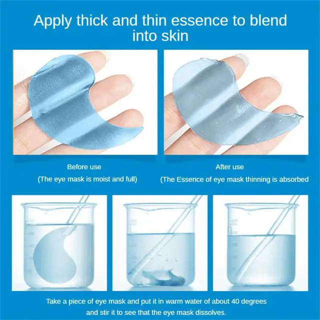 투명한 보습 아이 패치 아이 마스크는 피부에 깊은 보습을 제공하며, 히알루론산과 콜라겐이 함유된 크리스탈 아이 케어 마스크입니다.