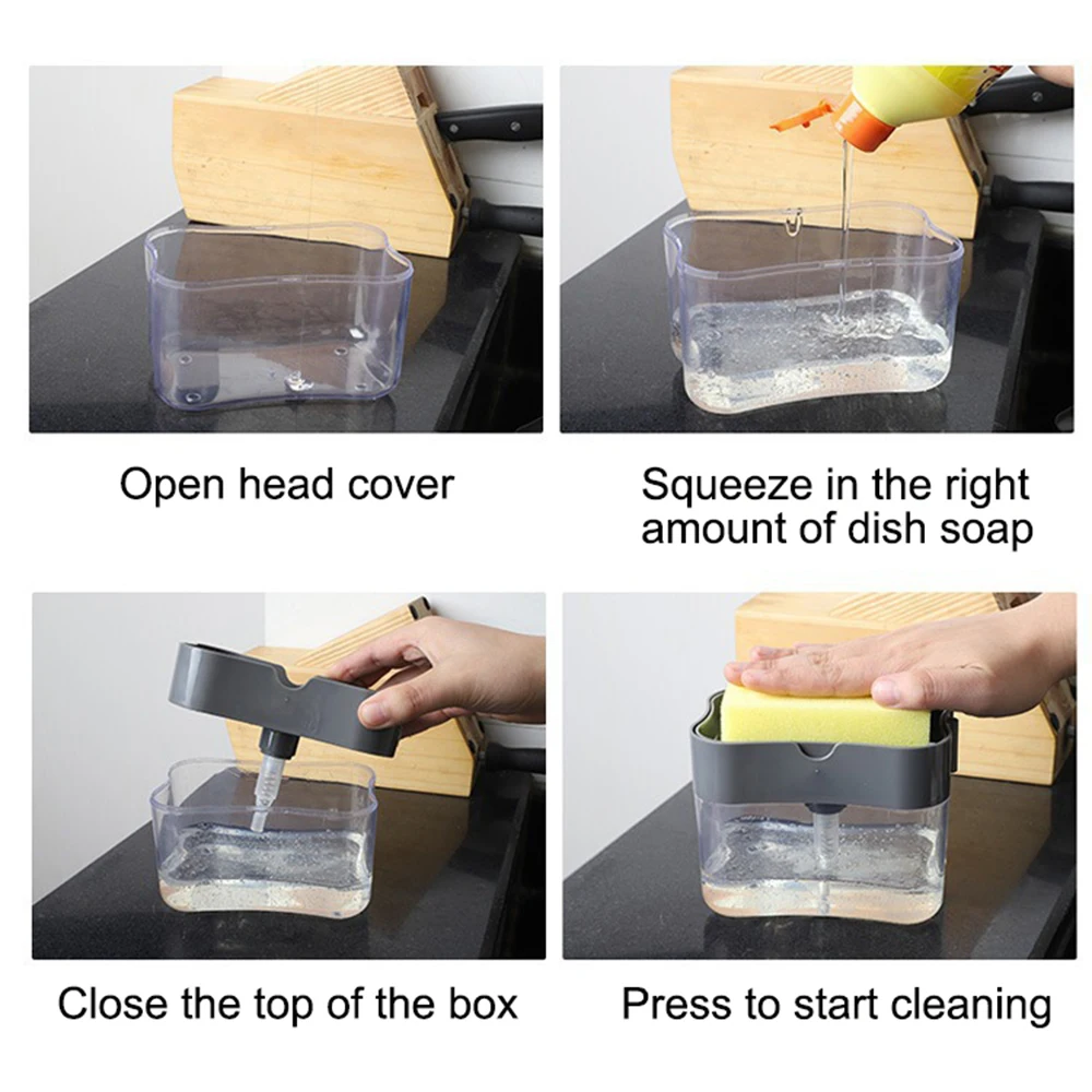Automatic Liquid-Dispensing Dishwashing Brush