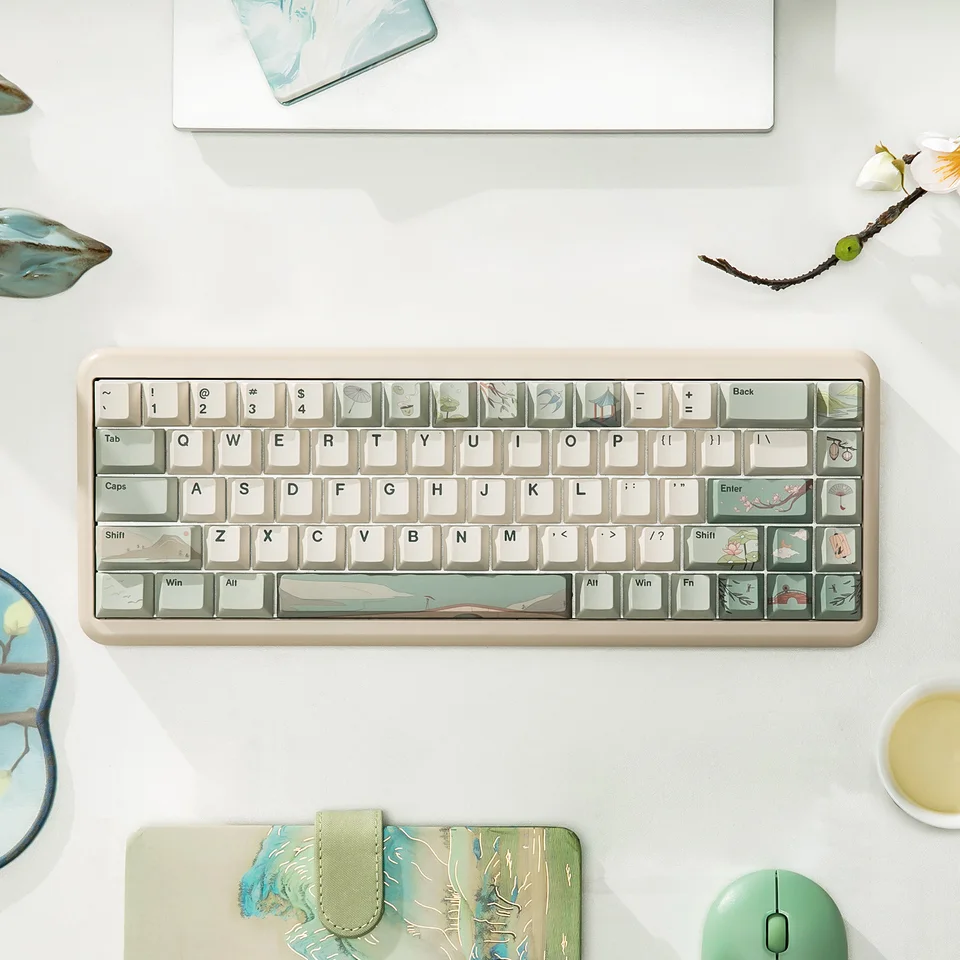 Yunzii-カスタムキー付きキーボードキャップ,145キー,サブウーファー