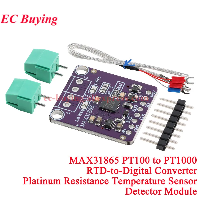MAX31865 PT100 zu PT1000 RTD-zu-Digital Konverter Board Temperatur Thermoelement Sensor Verstärker Modul 3,3 V/5 V Für Arduino