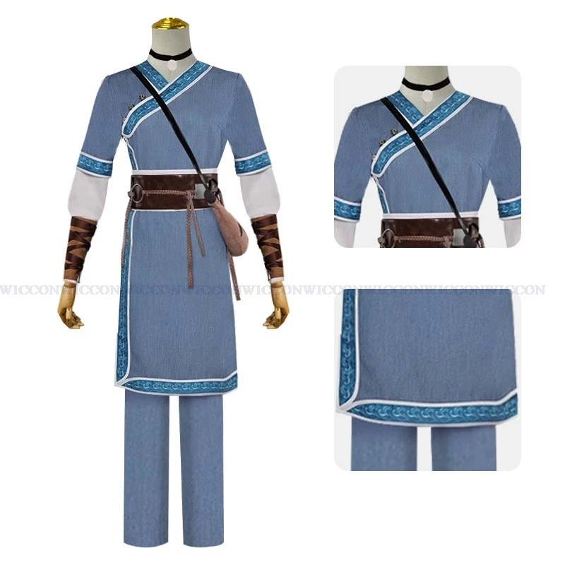 Katara Cosplay Fantasy Belt Wristband Suits 2024 Tv Last Cosplay Costume Adult Women Roleplay Fanasia Outfits