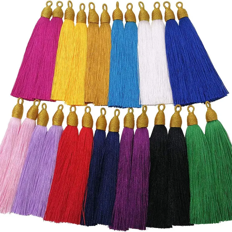 Tassel Accessories Mini Tassels Bookmark Tassels 5-50Pcs 8CM Silk Tassels Handmade Sewing Tassel Hanging Loop Bookmark Tassels Bracelet Earring Key Chain DIY Craft Tassel